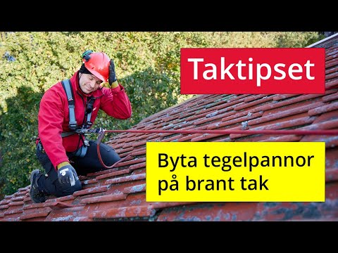 Taktips – Byta tegelpannor på brant tak